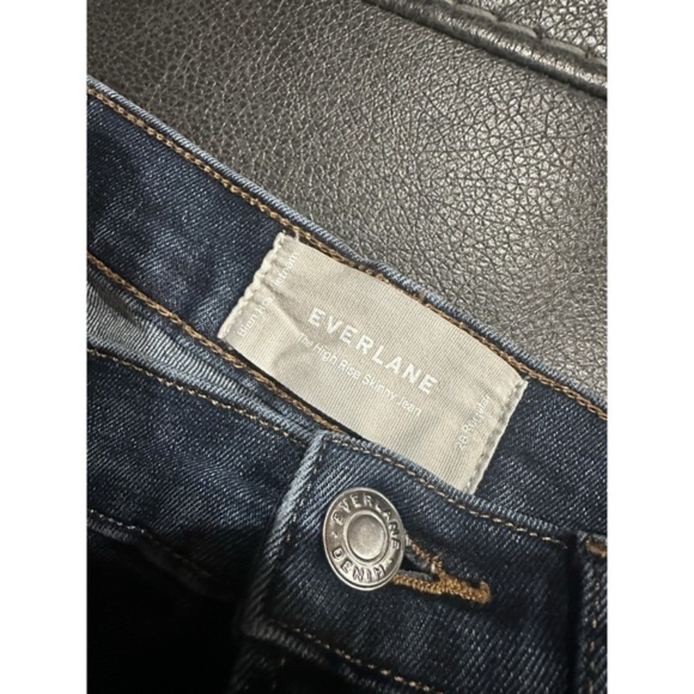 Everlane high rise skinny jeans blue size 28 Regular FLAW SEE PICS - Picture 3 of 5